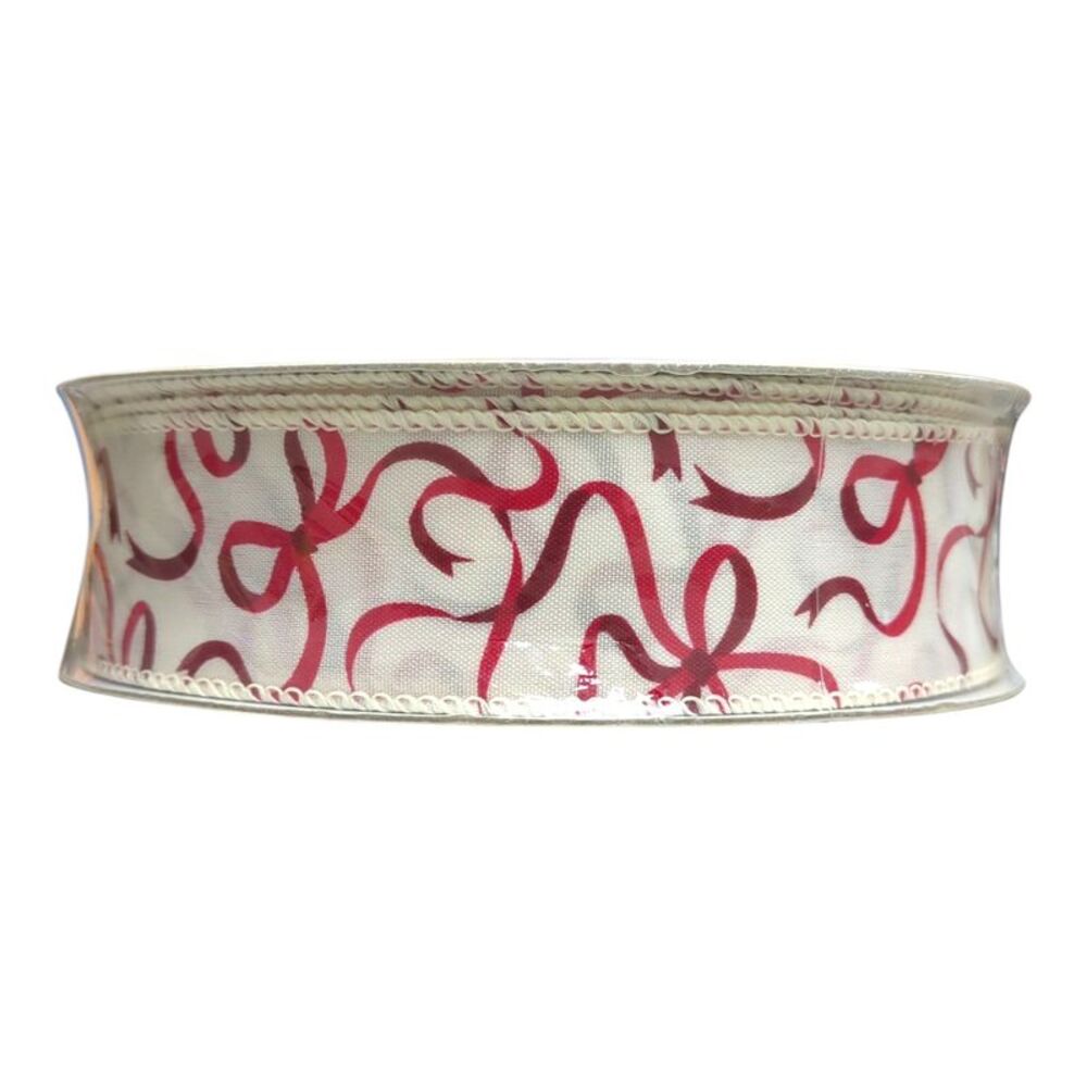 Member's Mark Wired Edge Premium Spring Ribbon, 1.5in Wide x 50yds - Red Ribbon
